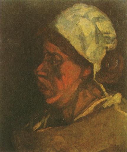 Голова крестьянской женщины в белом платке